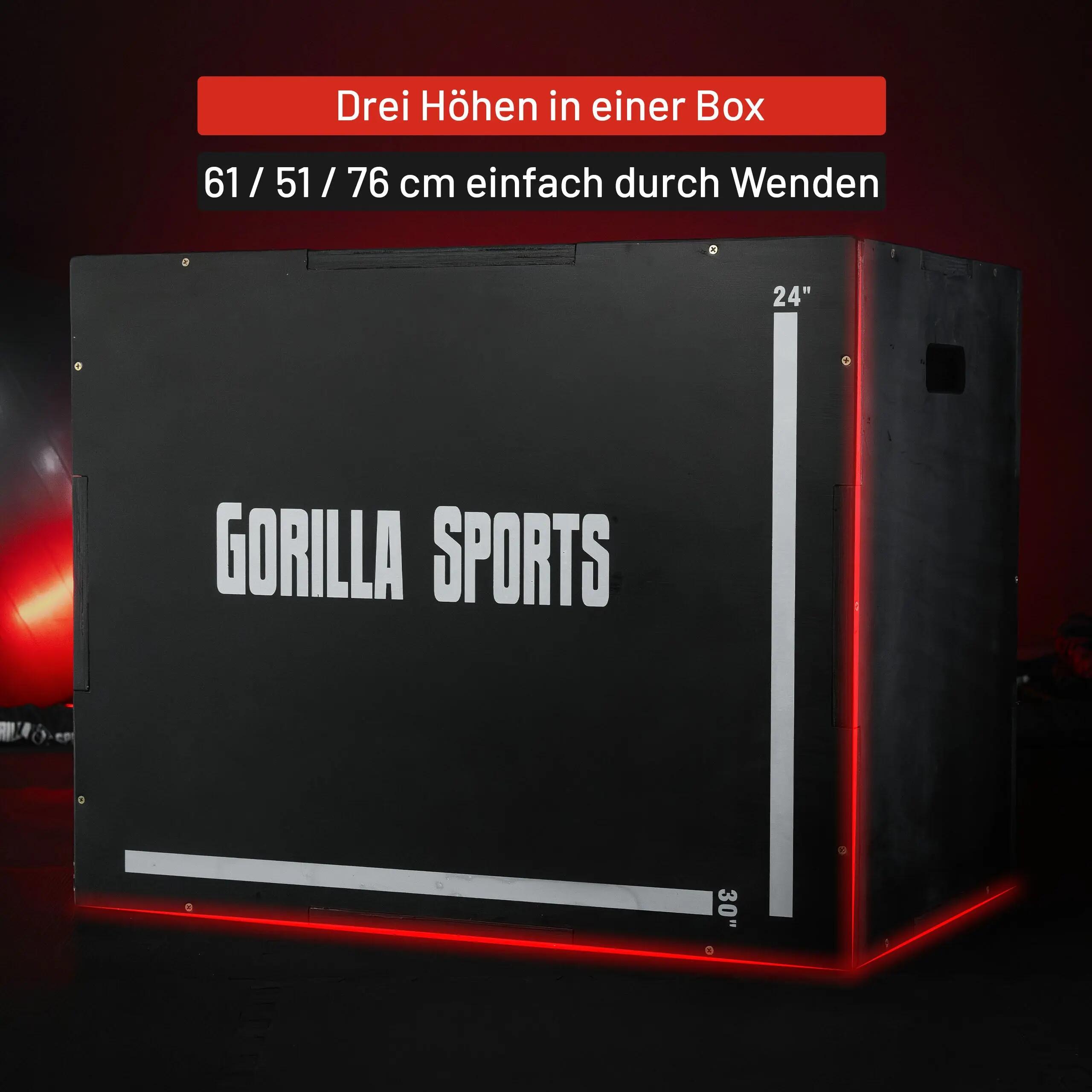 Plyobox Gorilla Sports Negro Dimensiones: 76 x 51 x 60,5 cm (LxAxH) 2/7