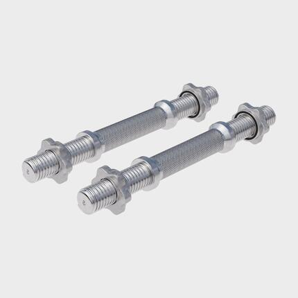 2 BARRES COURTES 35 CM | DIAMETRE 30MM | MUSCULATION | 4 ÉTOILES DE SERRAGE