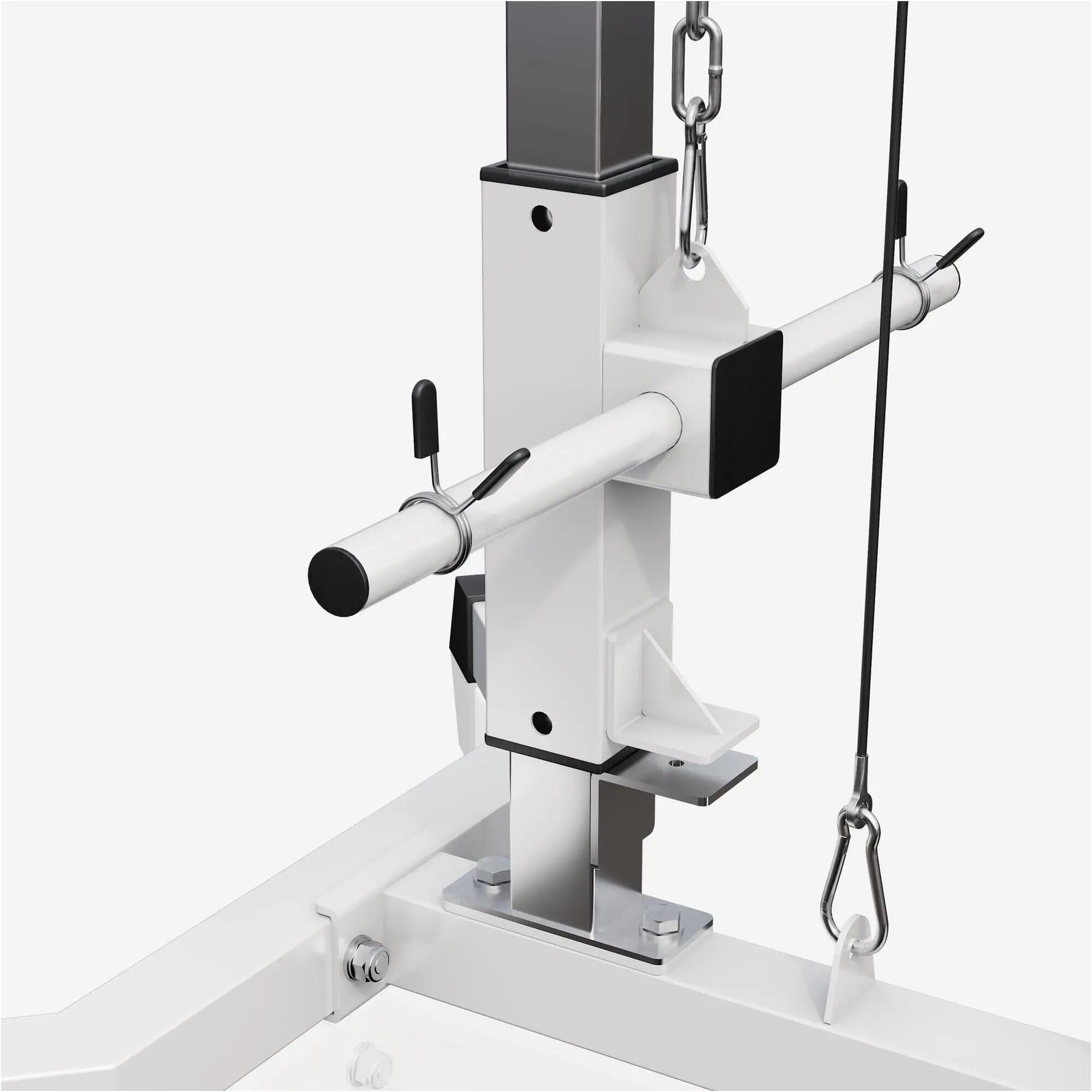 Station de tirage Gorilla Sports Latzugstation acier blanche 120x56x195 cm 8/13