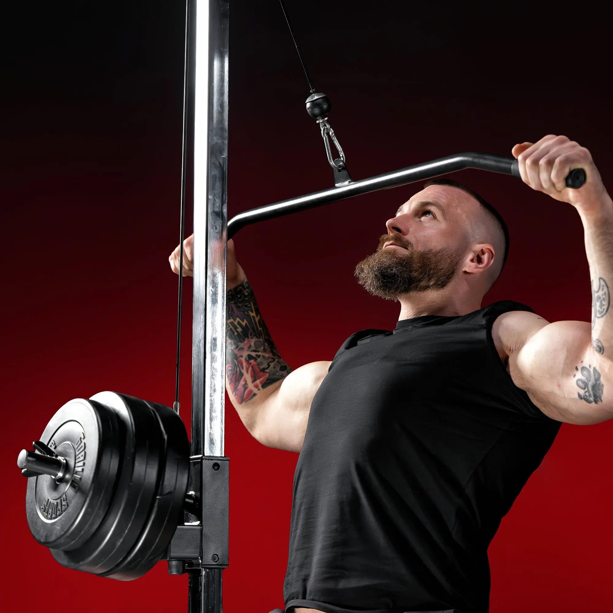 Poulie Gorilla Sports GS005 gris, 194 cm, 100 kg, 25 mm 2/7