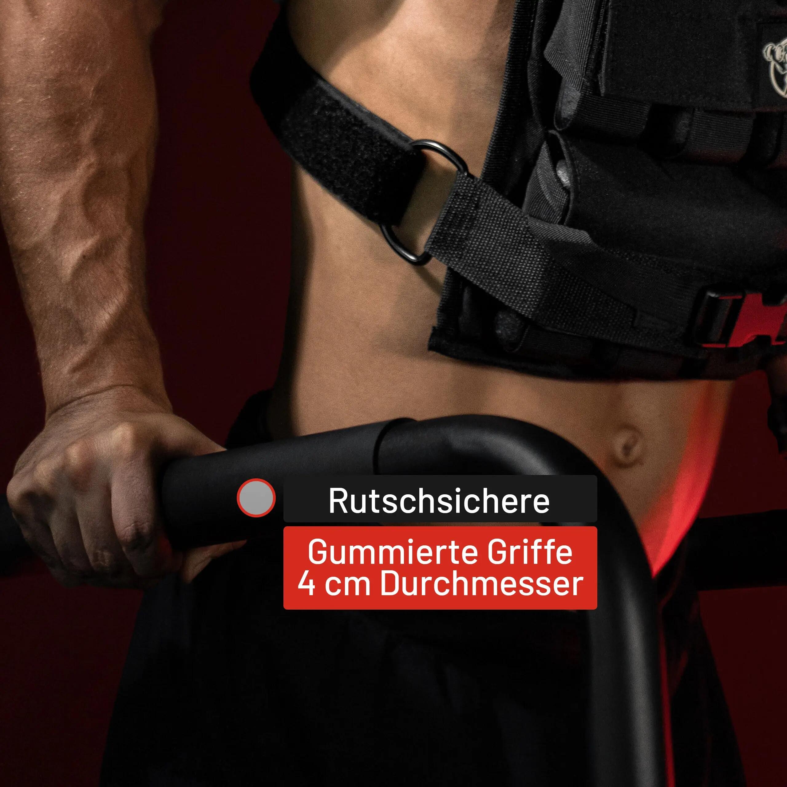 Barre à dips GORILLA SPORTS 94 cm acier noir/bleu/rouge 5/7
