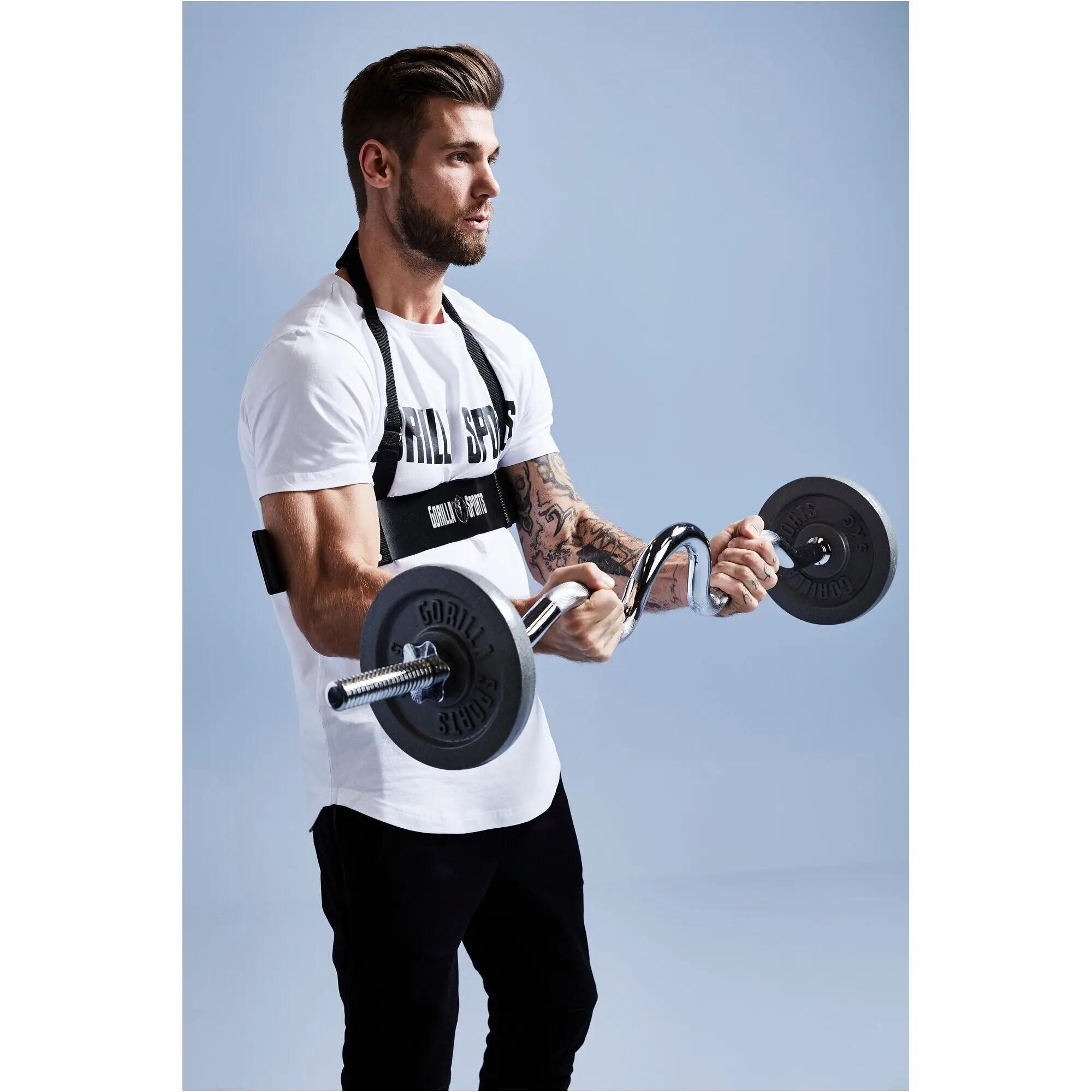Isolateur biceps Gorilla Sports Arm Blaster acier noir 10/11