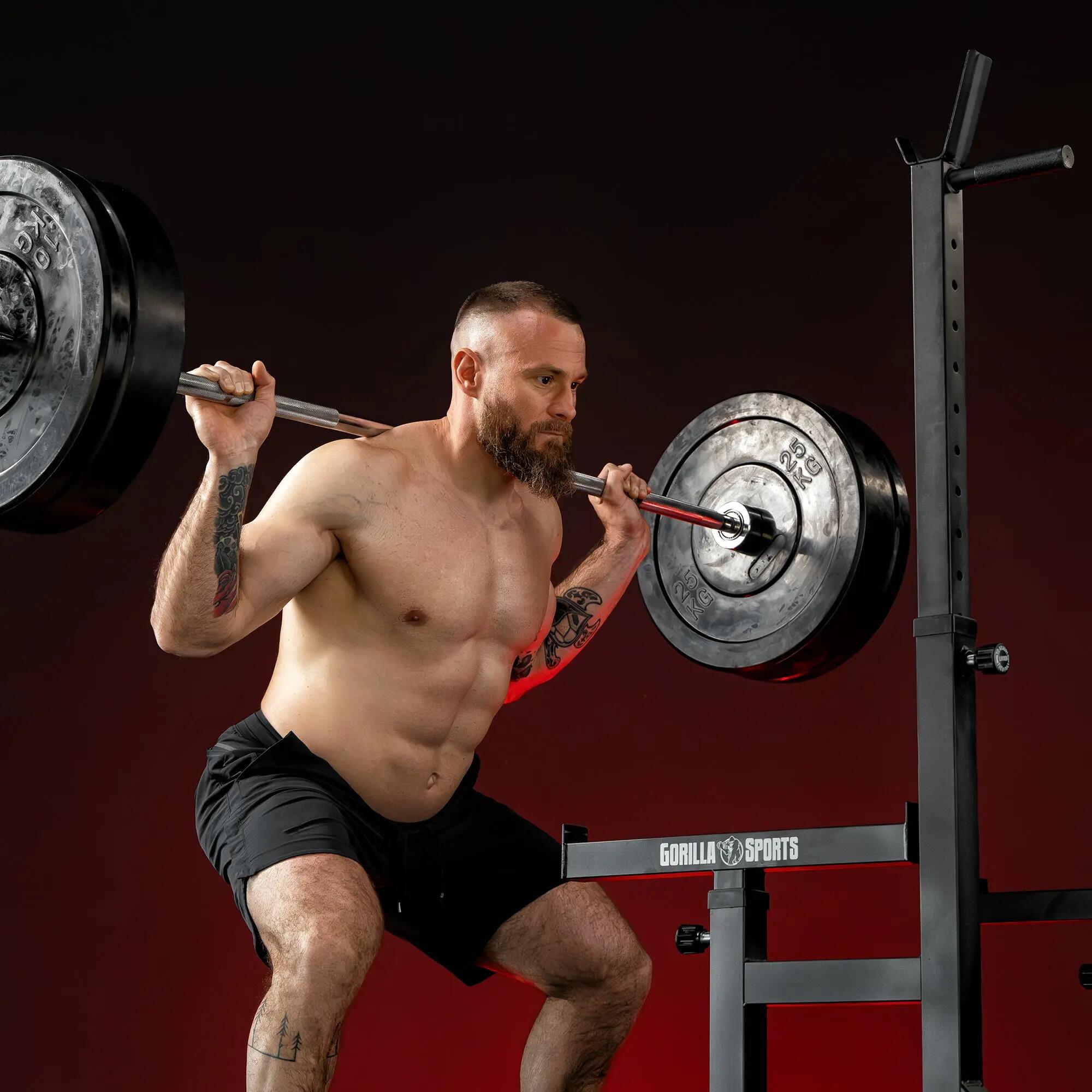 Pack haltérophile avec haltère olympique et rack à squats - 170 KG 7/10