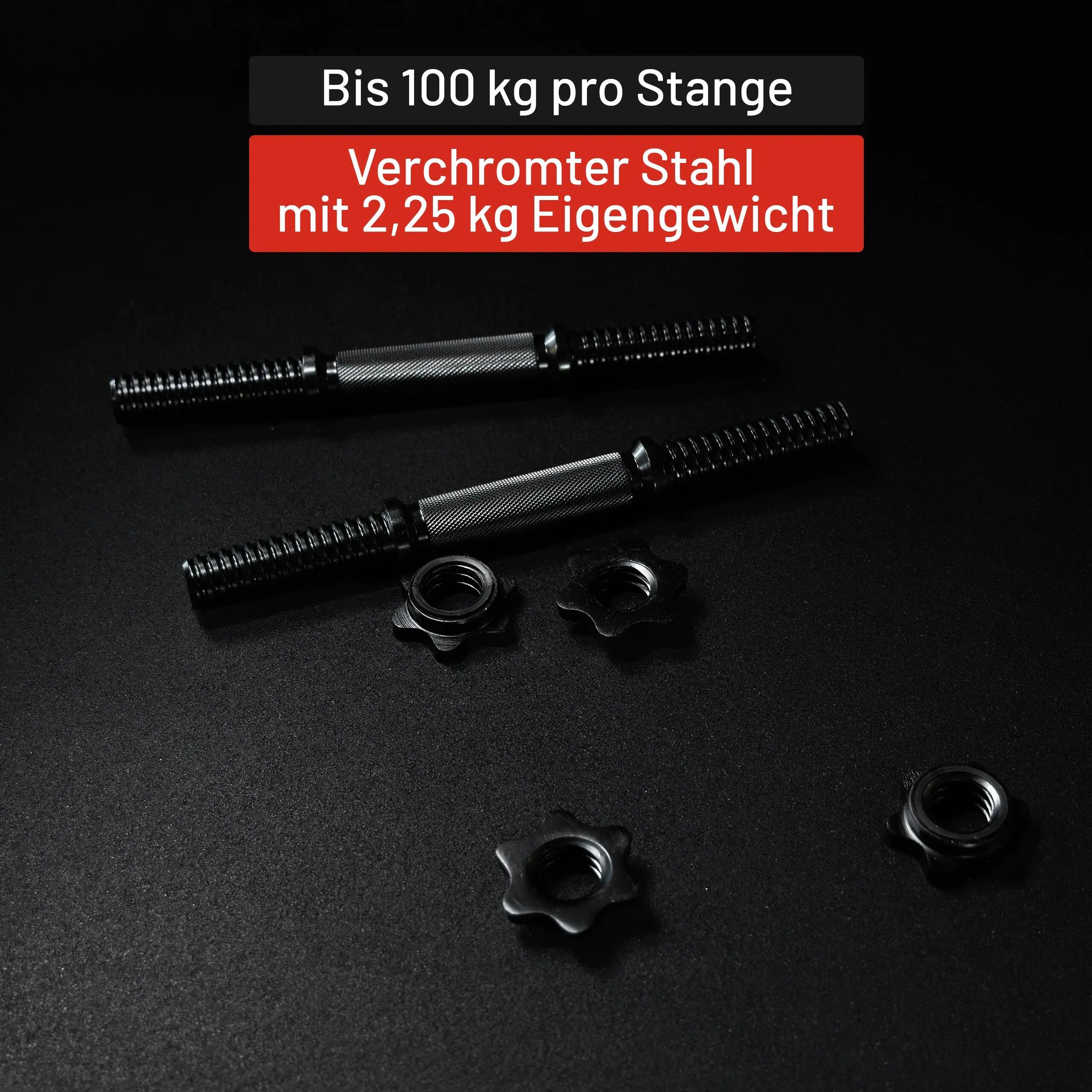 Zestaw 2 gryfów na hantli 35 cm 30 mm gwintowanych 5/7