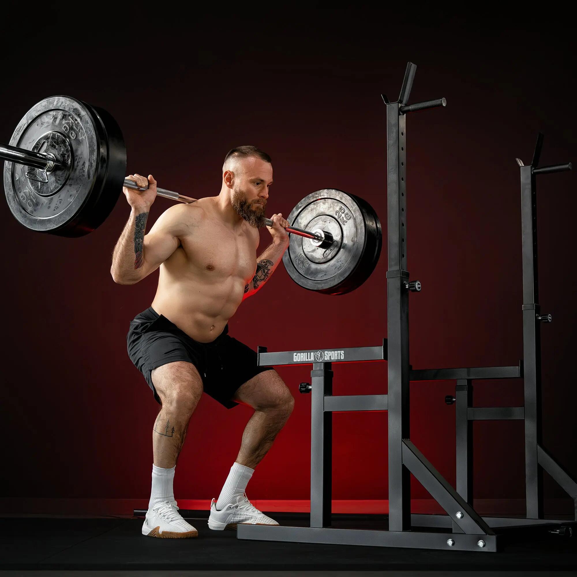 Pack haltérophile avec haltère olympique et rack à squats - 170 KG 6/10
