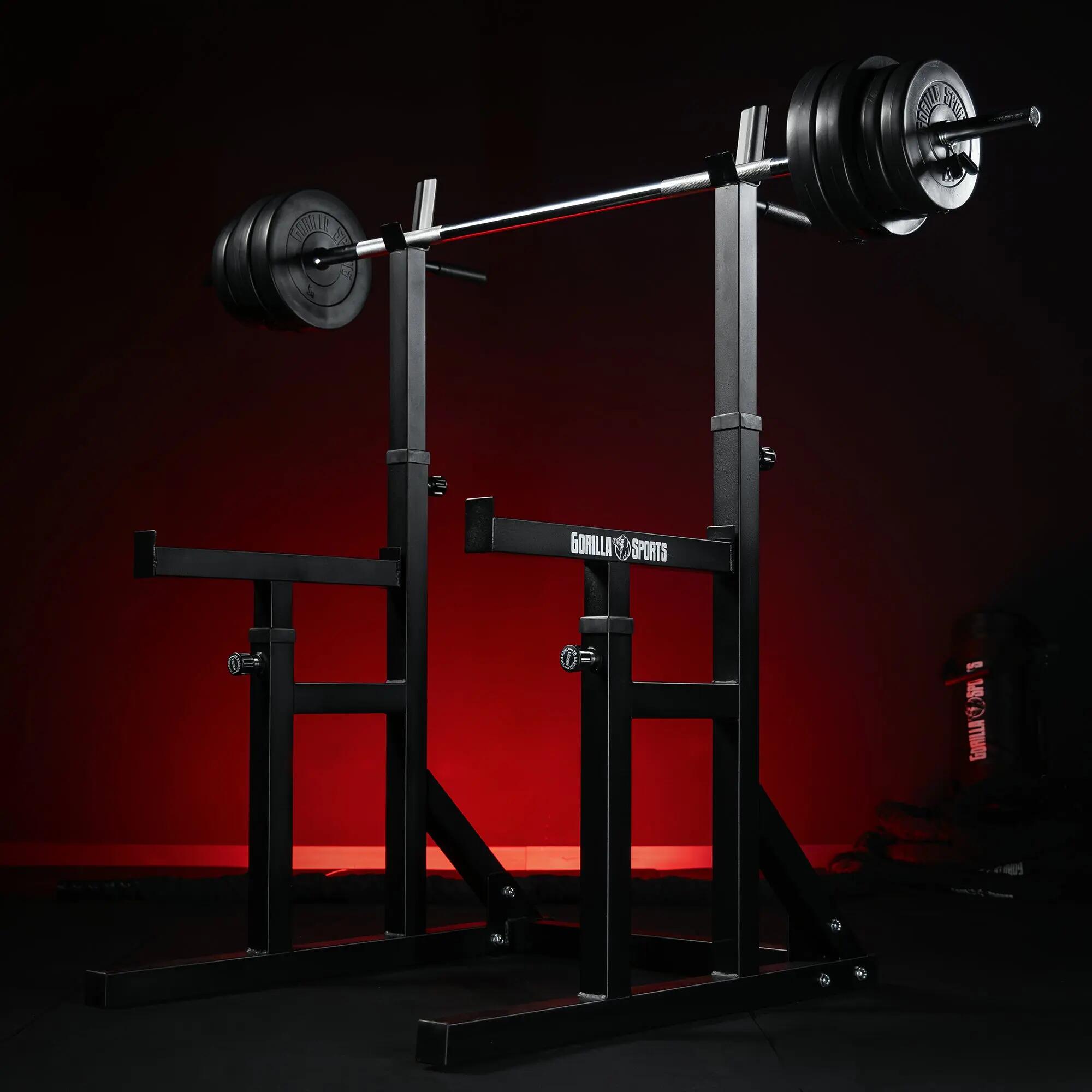 Rack à squat avec barre 30 mm et disques 30 kg 3/7