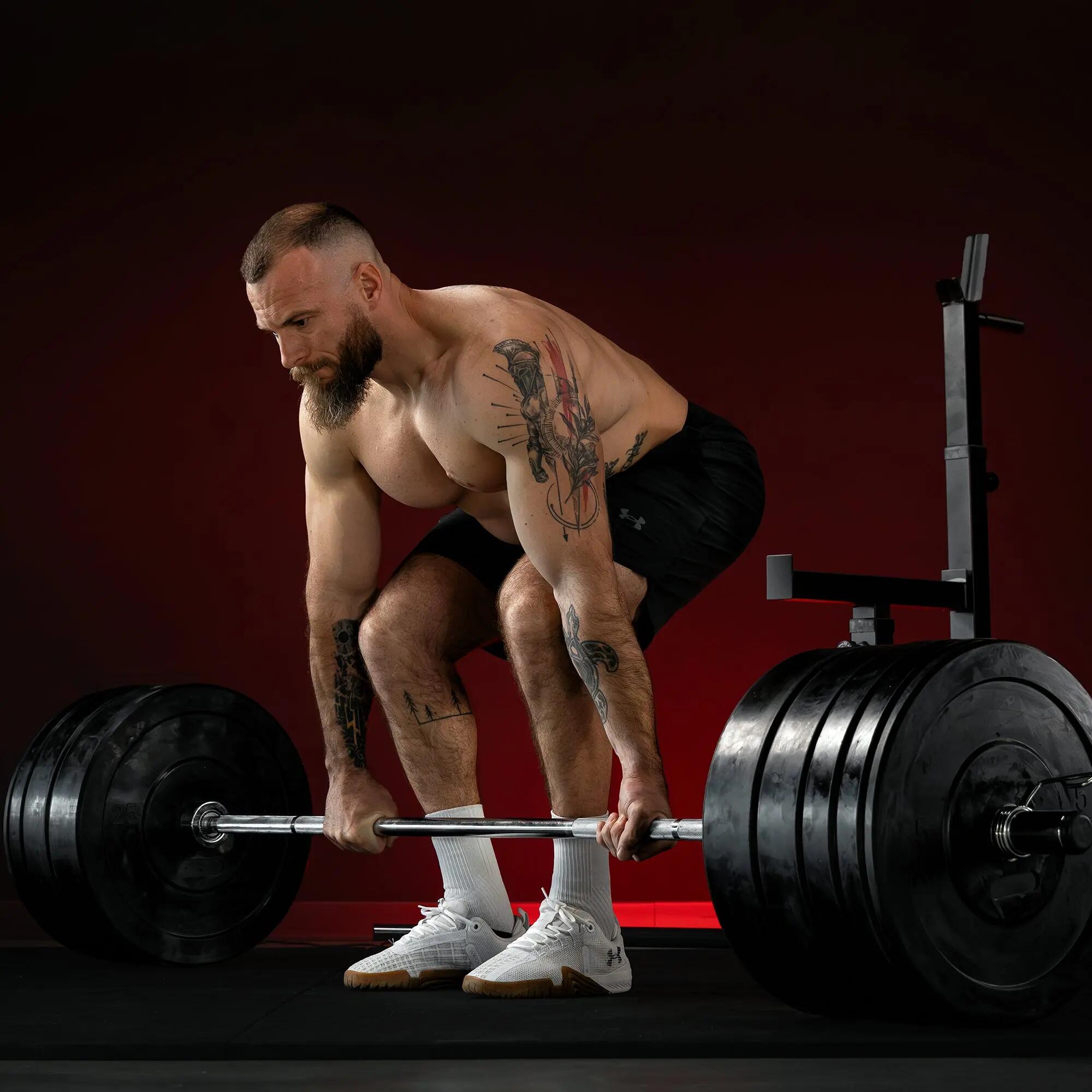 Pack haltérophile avec haltère olympique et rack à squats - 170 KG 5/10