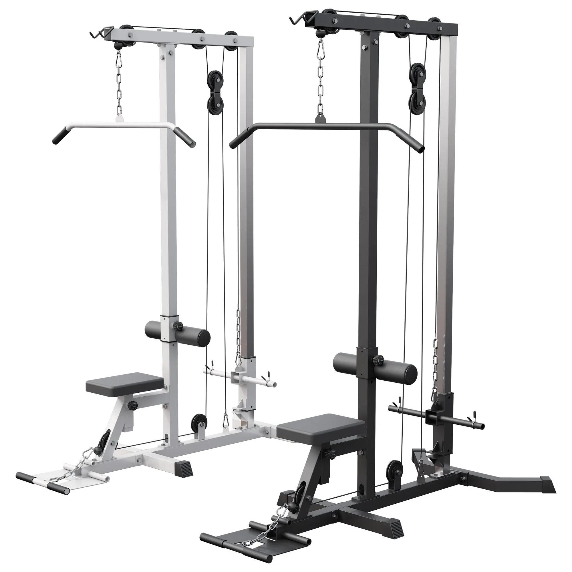 Station de tirage Gorilla Sports Latzugstation acier blanche 120x56x195 cm 10/13