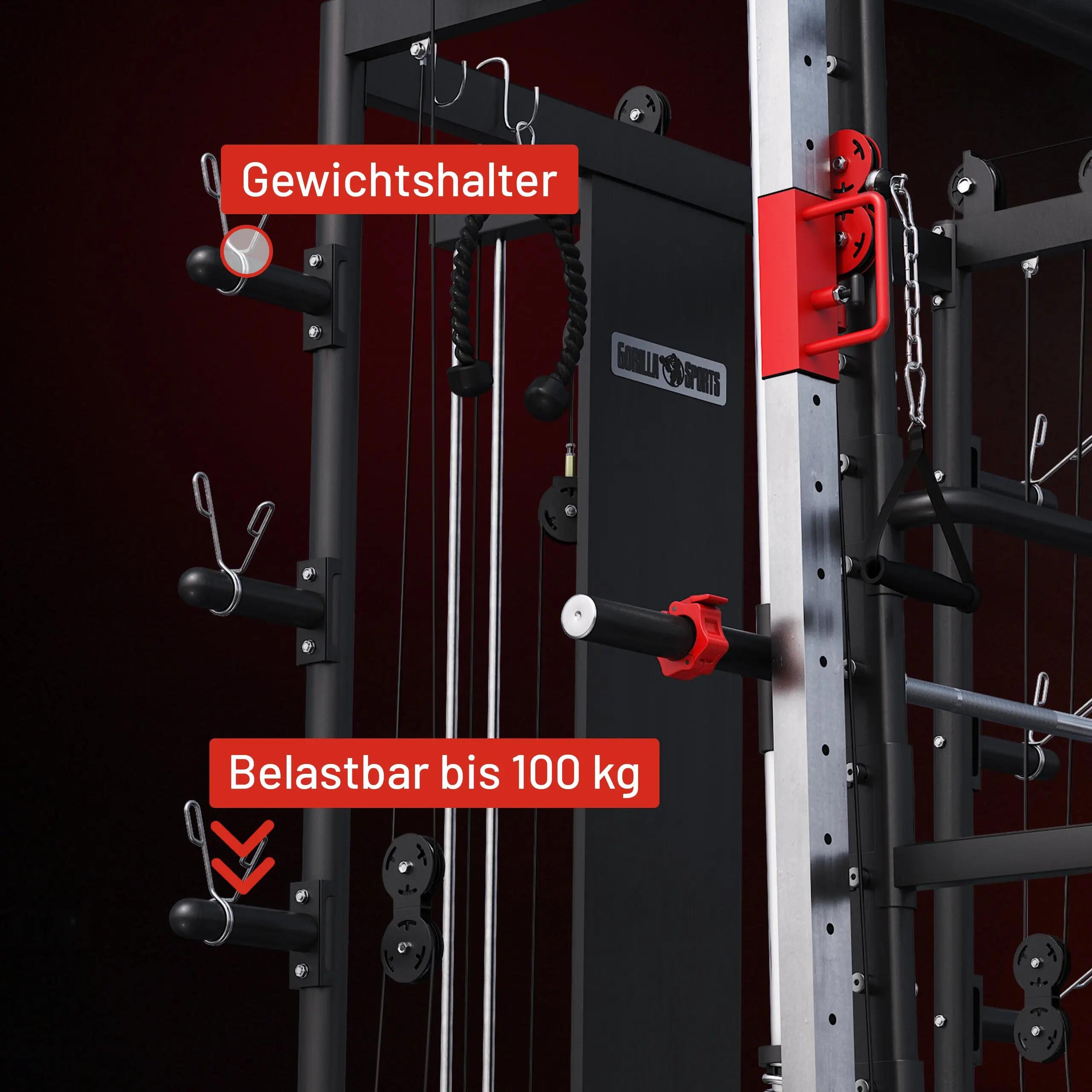 Gorilla Sports Multifunction Smith Machine Steel 219x128x219 cm 10/12