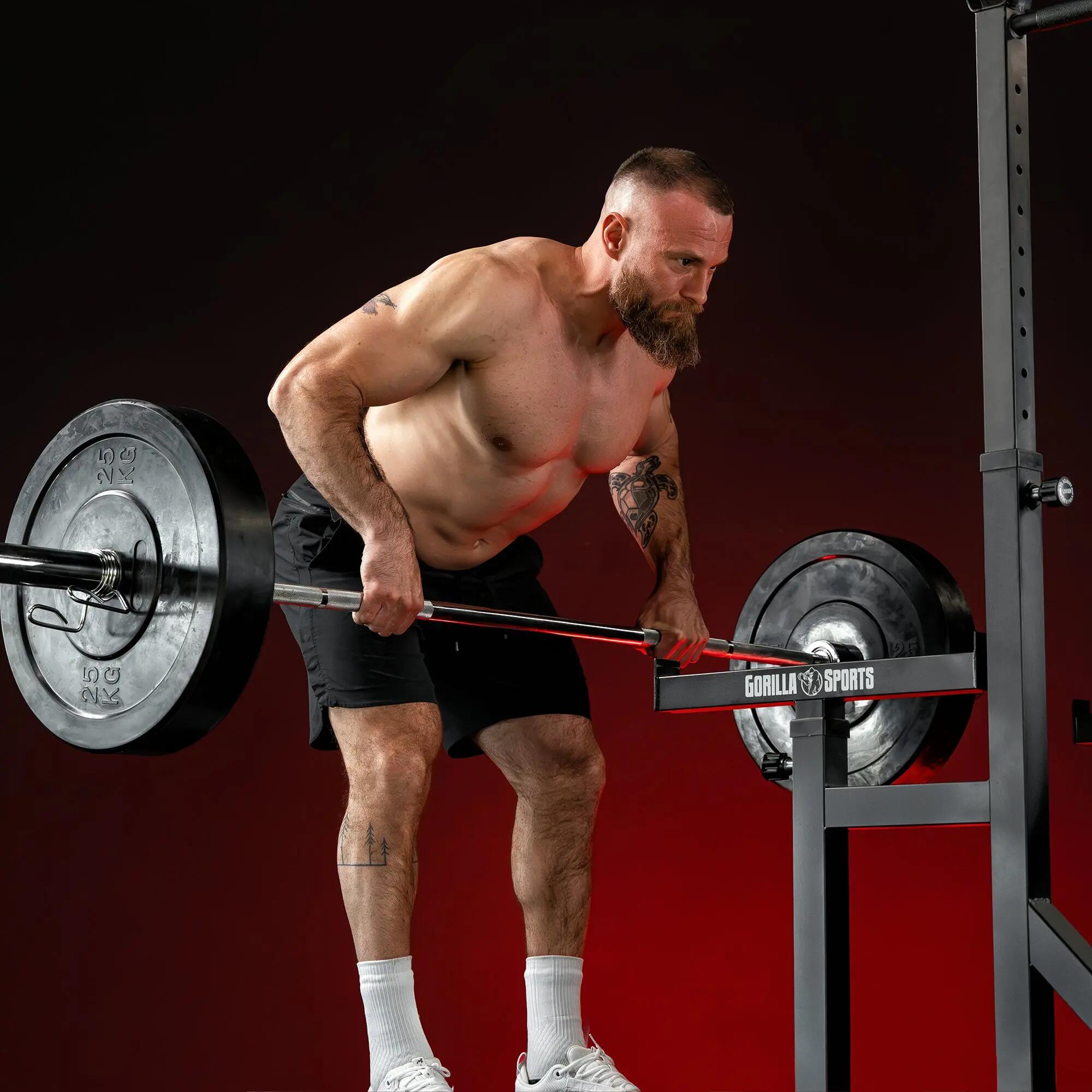 Pack haltérophile avec haltère olympique et rack à squats - 170 KG 2/10