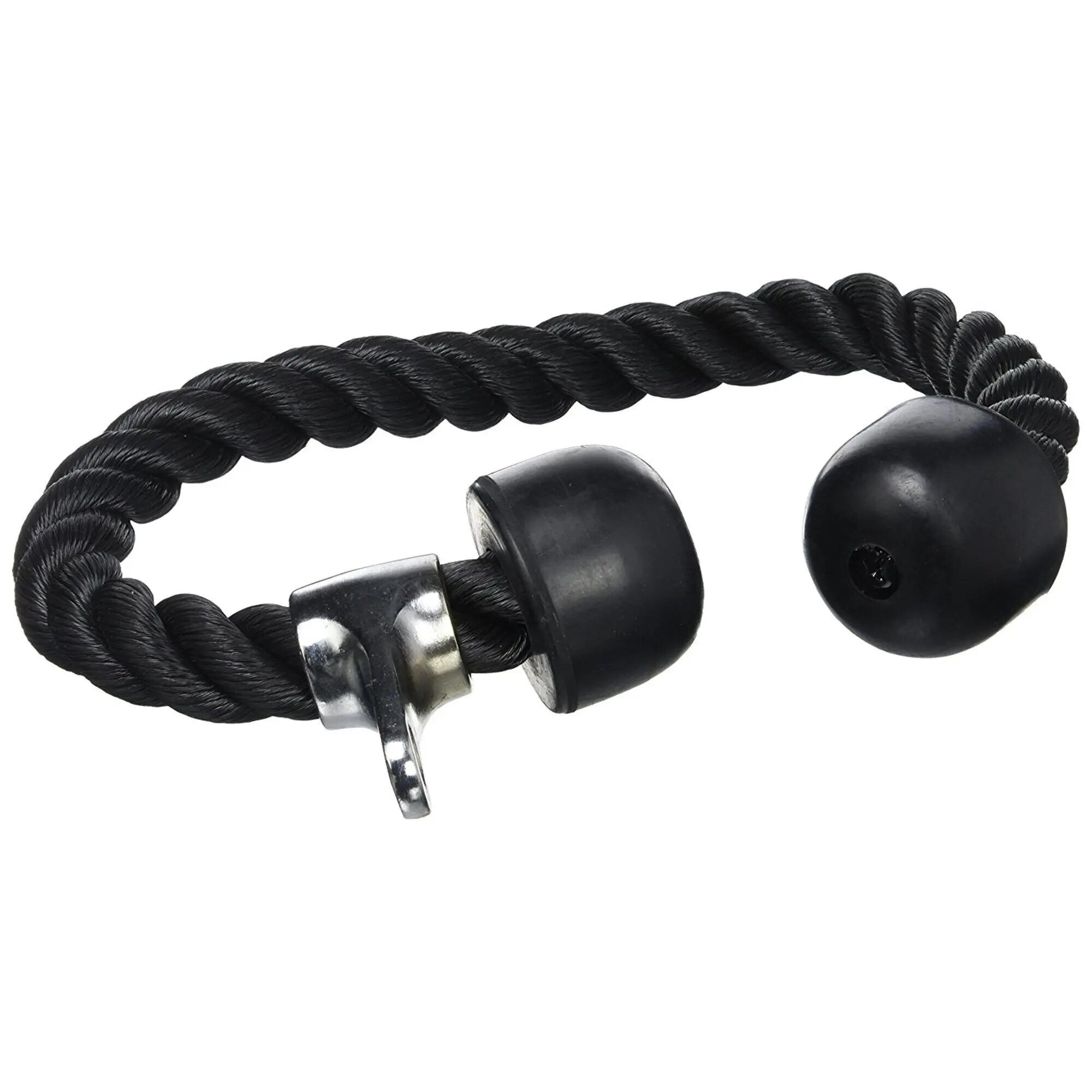 Corde triceps GORILLA SPORTS 68 cm nylon noire avec pivot 5/9