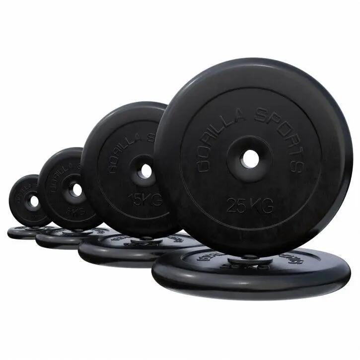 4 PESOS DE BORRACHA | MUSCULAÇÃO | DIÂMETRO 31 MM | 2x5 KG e 2x10 KG 4/7