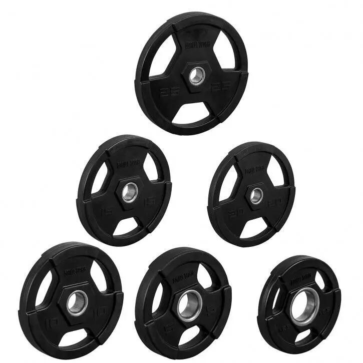 Disque olympique Gorilla Sports 2.5kg polyuréthane 50mm noir 8/11