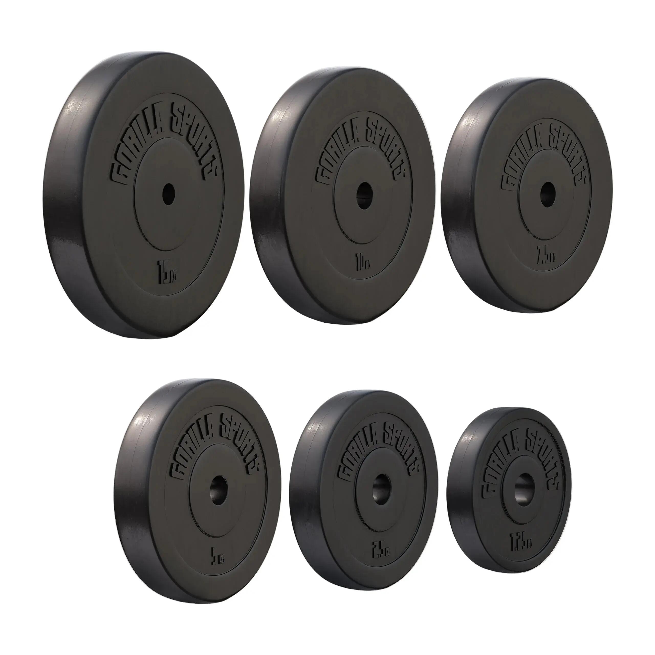 8 POIDS EN PLASTIQUE | DIAMETRE 31 MM | MUSCULATION | 4x5, 2x2,5 et 2x1,25 KG 2/7