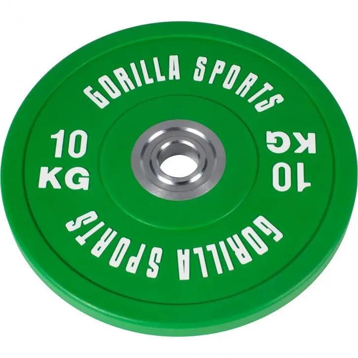 Gorilla Sports pogumovaný zátěžový kotouč 10 kg 51 mm 12/13