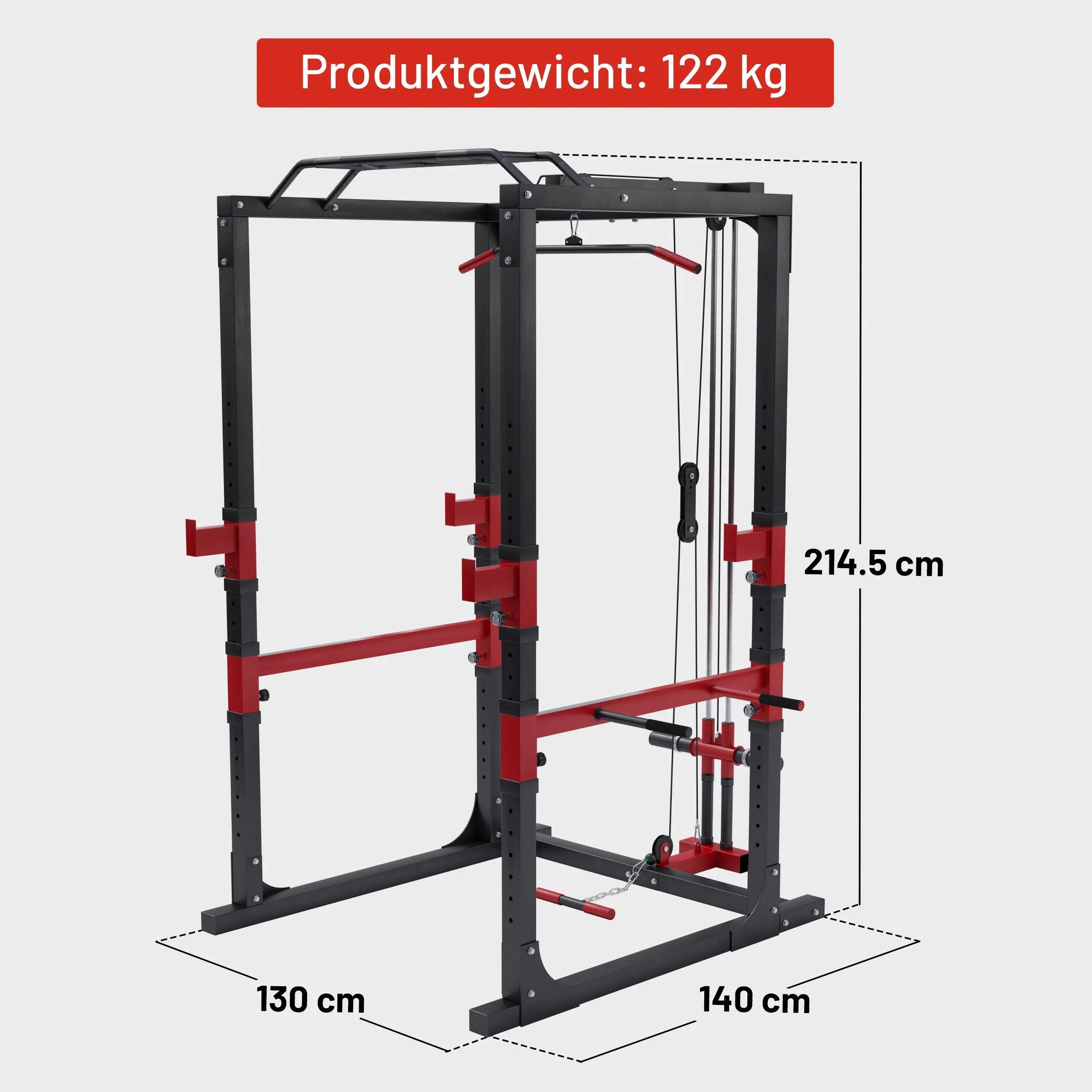 Klatka treningowa Power Lifting z wyciągiem i drążkiem do podciągania 8/10