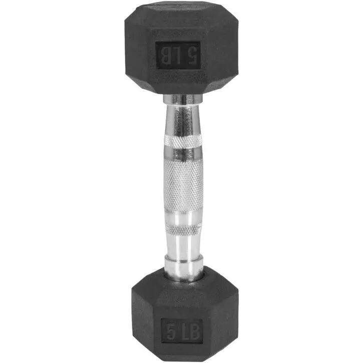 Haltère hexagonal GORILLA SPORTS 6 kg noir fonte caoutouc 4/11