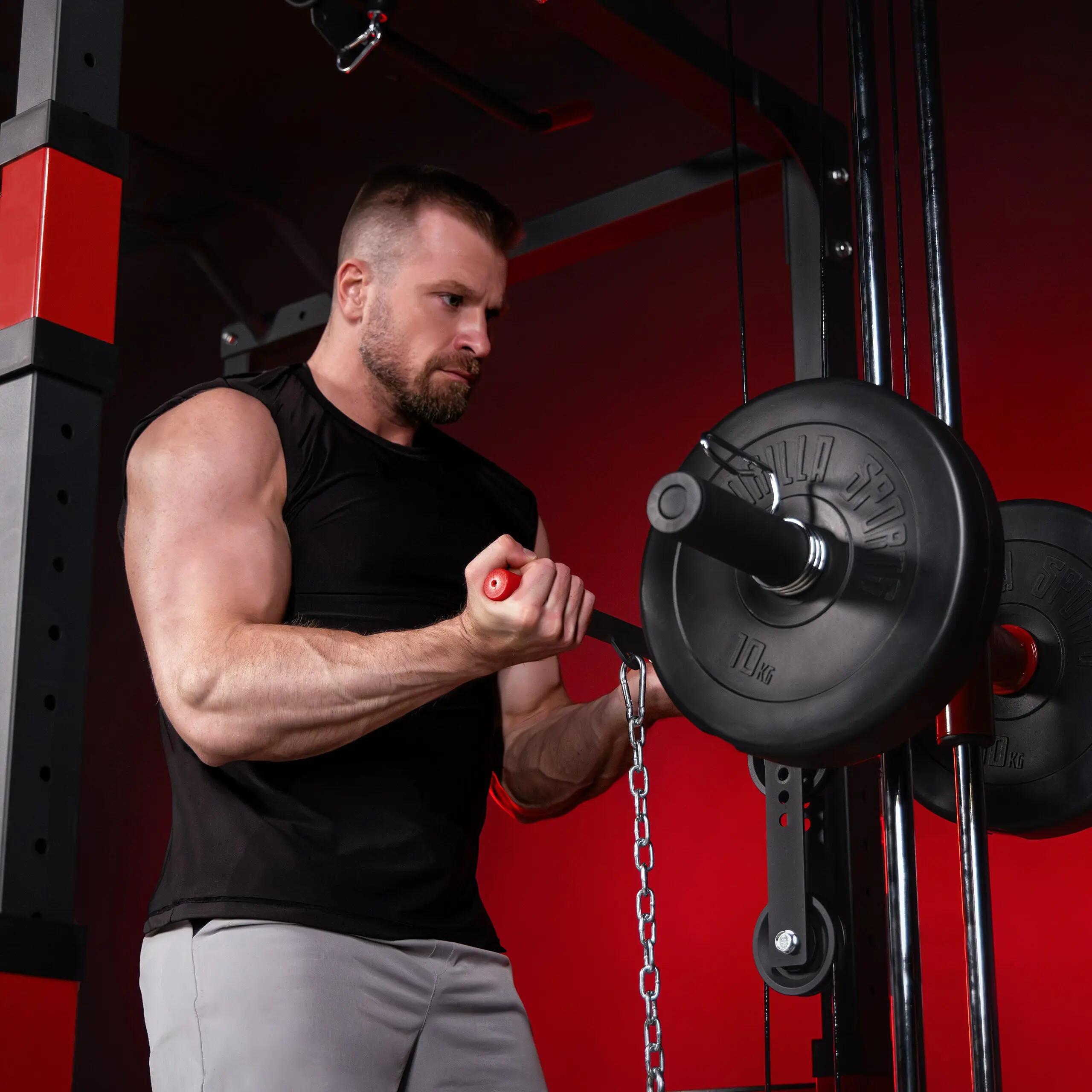 Klatka treningowa Power Lifting z wyciągiem i drążkiem do podciągania 10/10