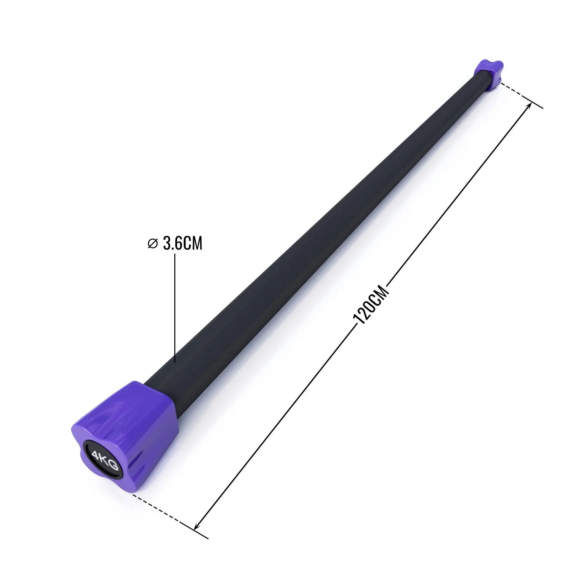 BARRE DROITE LESTÉE 120CM | MUSCULATION ET FITNESS | POIDS AU CHOIX DE 1KG À 10K 3/11