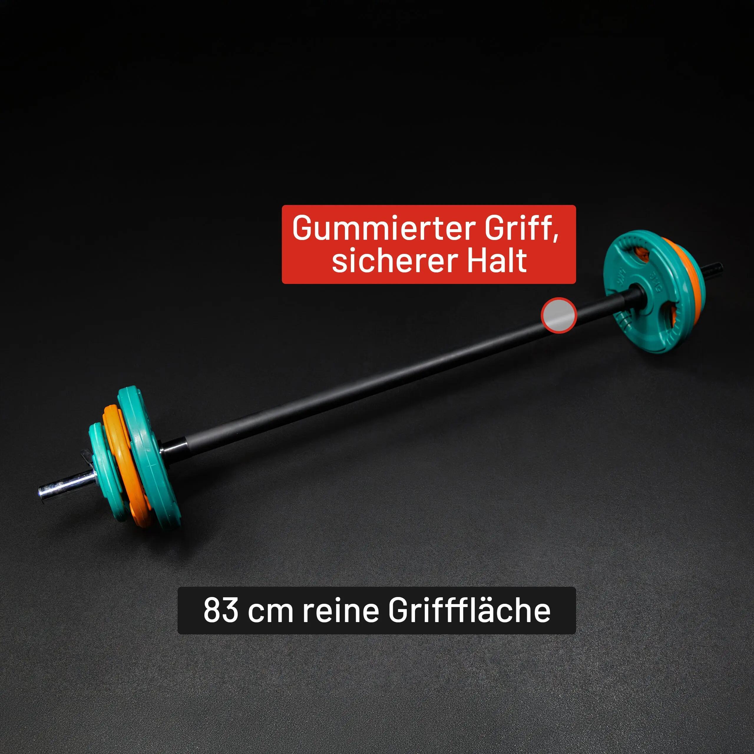 Aerobic Halterstang - Barbell - 130 cm - 30 mm - Incl. Veersluiting 4/9
