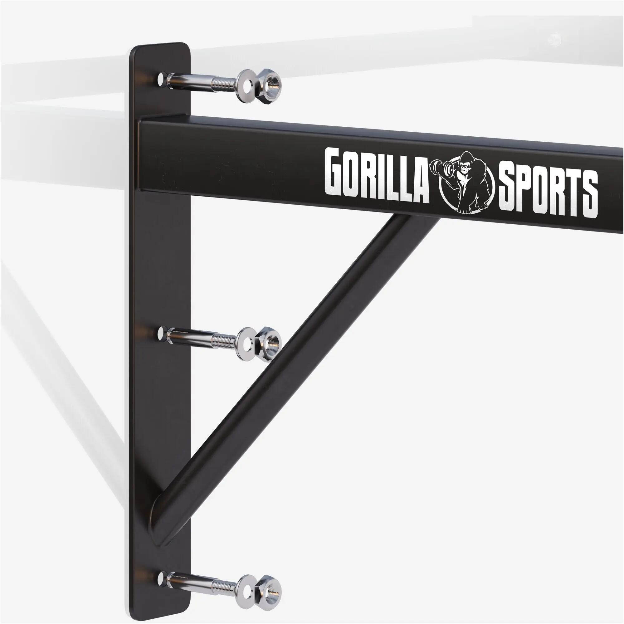Drążek podciągowy ścienny, czarny 150 kg Gorilla sports 9/9