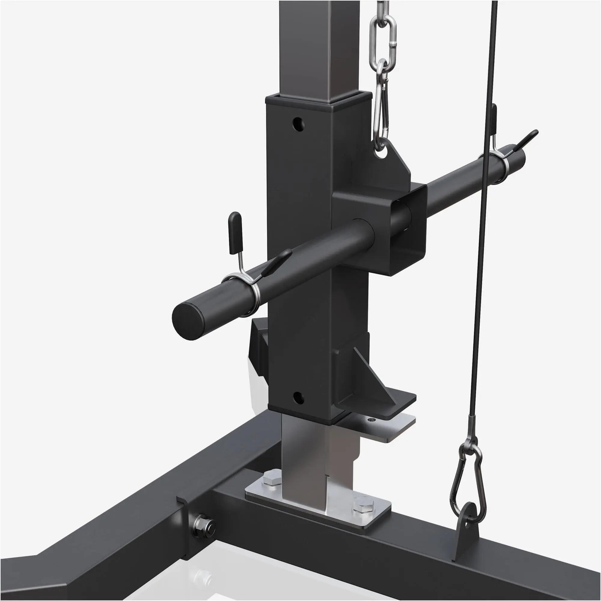 Lat Pulley Station - incl. kabels - Kracht station - Lat station - Zwart 12/15