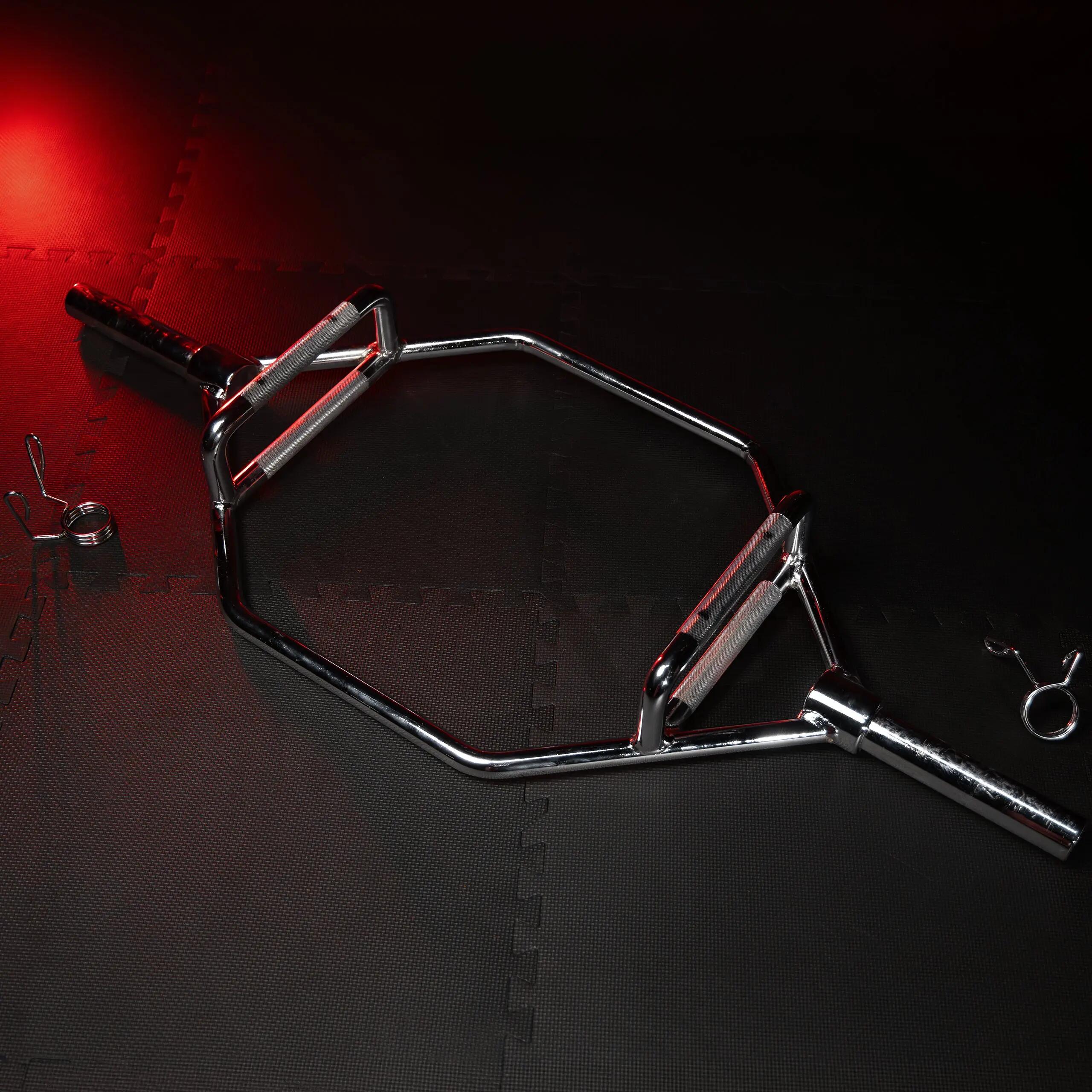 Trap Bar GORILLA SPORTS chrome poignées moletées 8/13