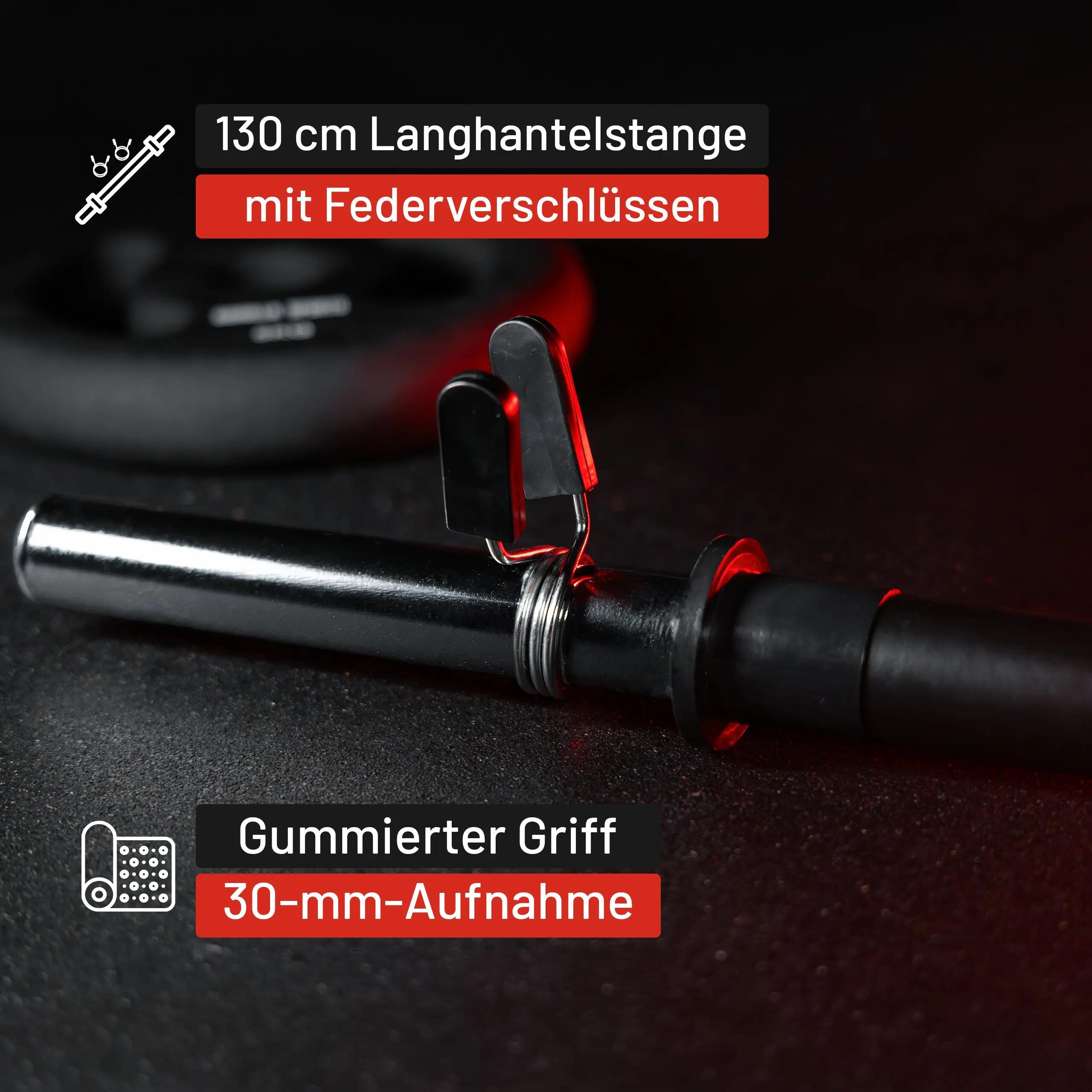 Aerobic Halterstang - Barbell - 130 cm - 30 mm - Incl. Veersluiting 2/9