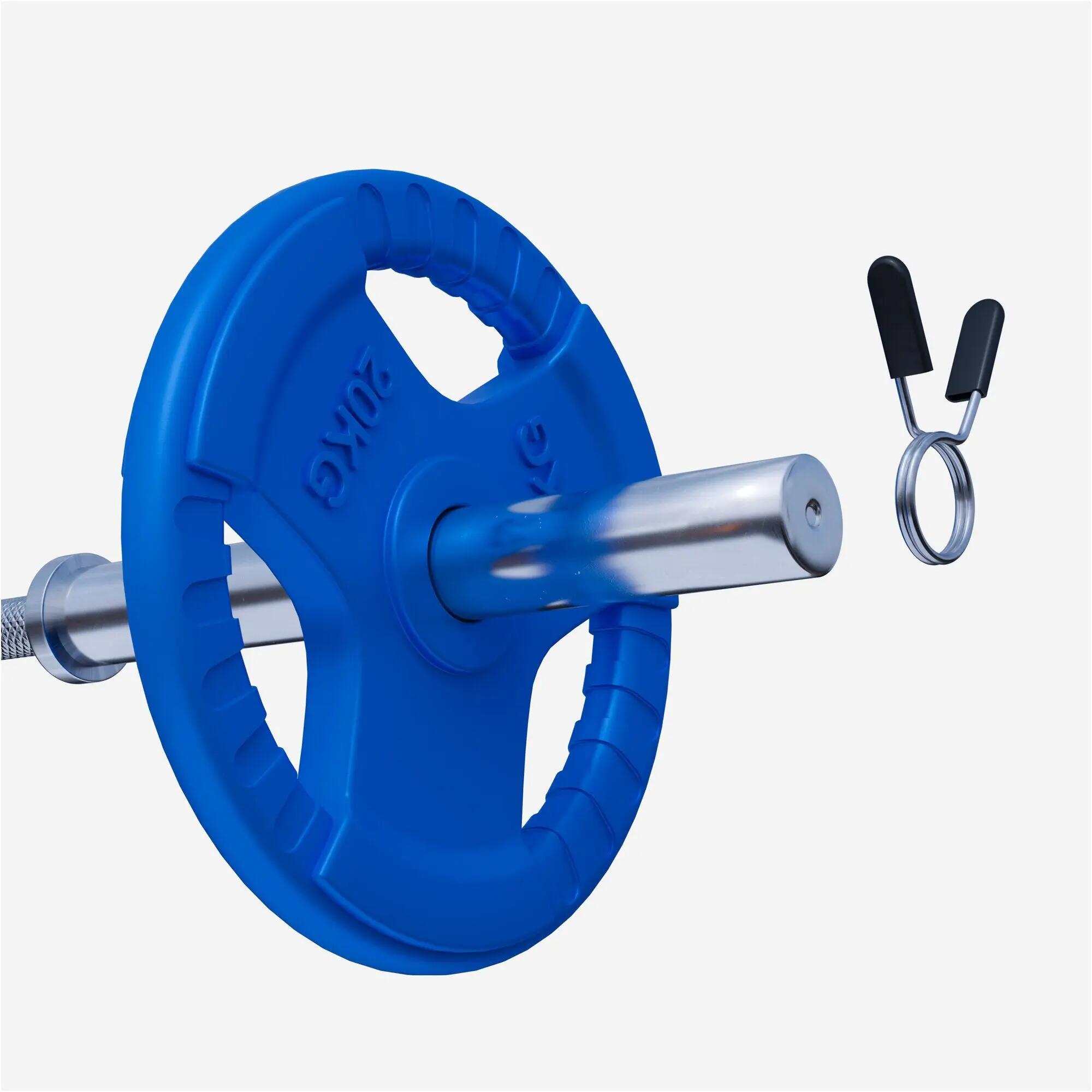 DISQUE DE MUSCULATION OLYMPIQUE CAOUTCHOUC GRIP 51MM | AU CHOIX DE 1,25KG À 25KG 9/15
