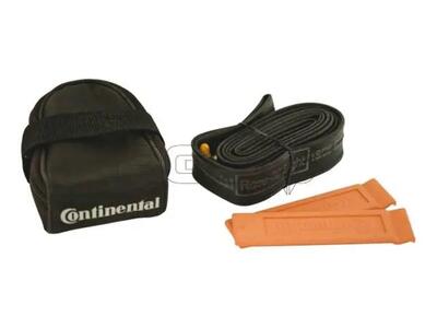 Continental zadeltas race 28 inch met s60 reservebinnenband en 2 bandenlichters.