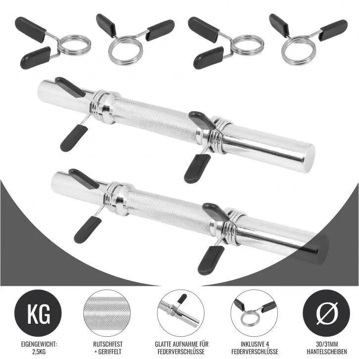 Barre d'haltère Gorilla Sports 35 cm acier chromé Ø30 mm 2,5 kg 8/13