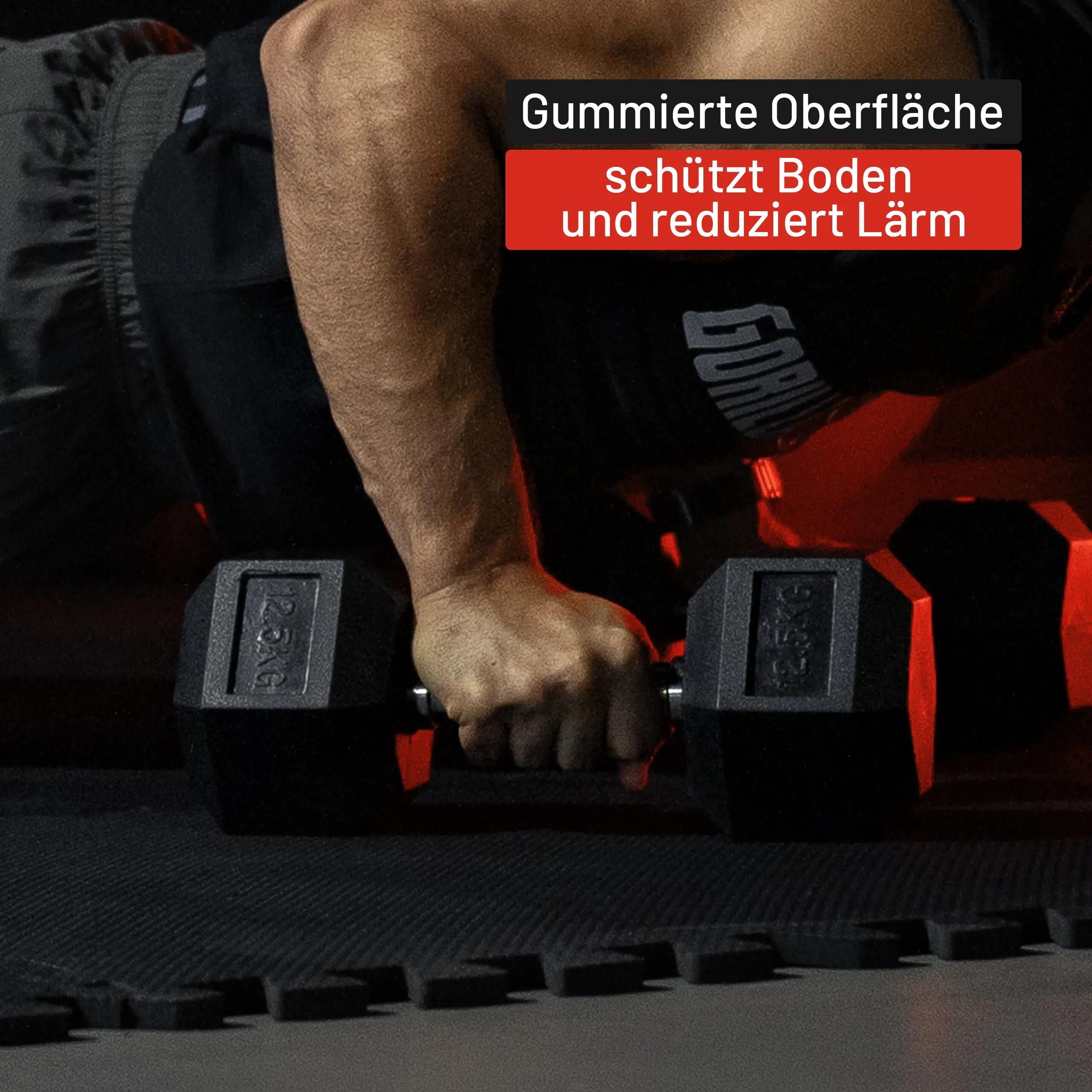 Gorilla Sports Šestihranná pogumovaná činka, 4 kg 5/9