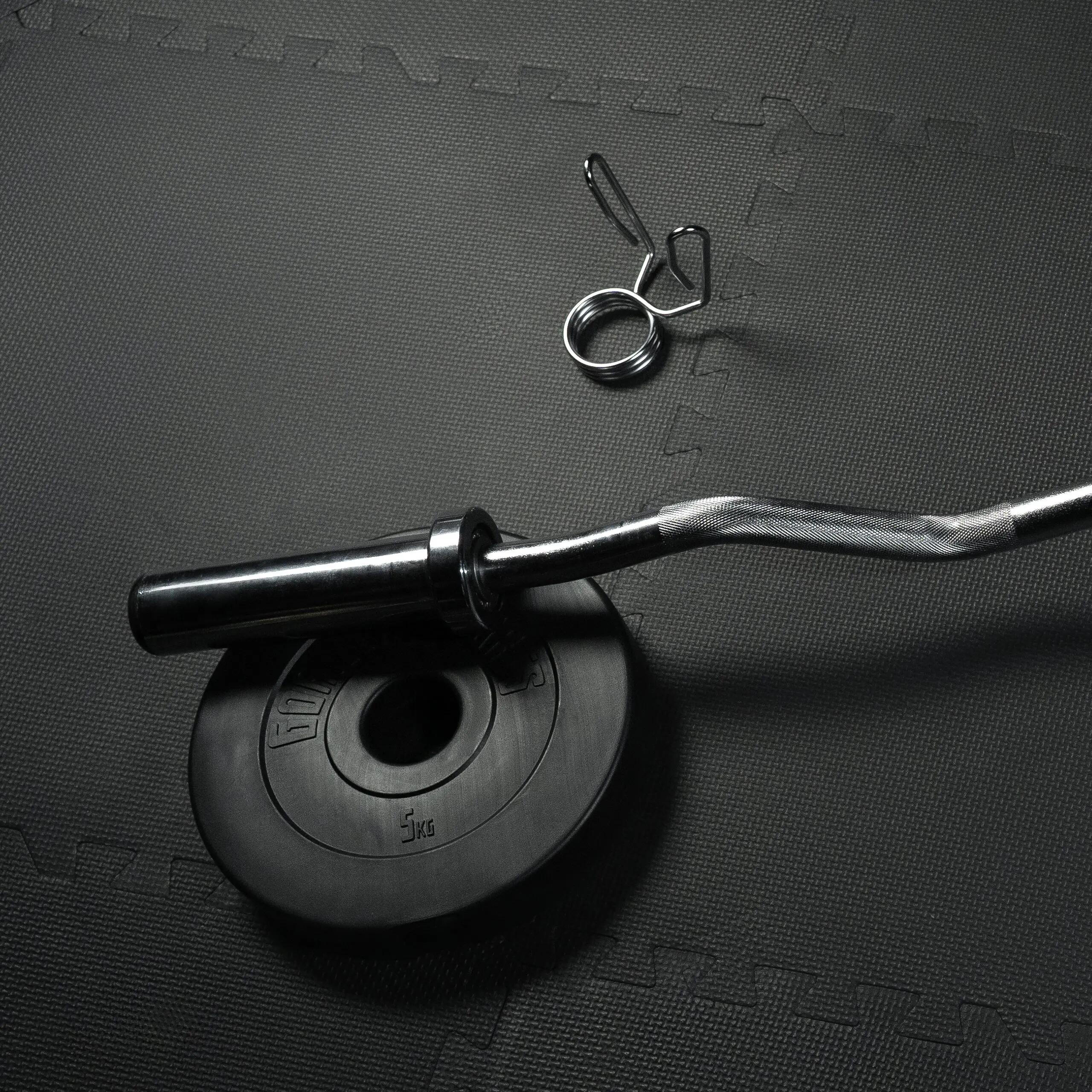 Olympische EZ Curl Stang Halter - 120 cm - 50 mm - Veersluiting 8/10