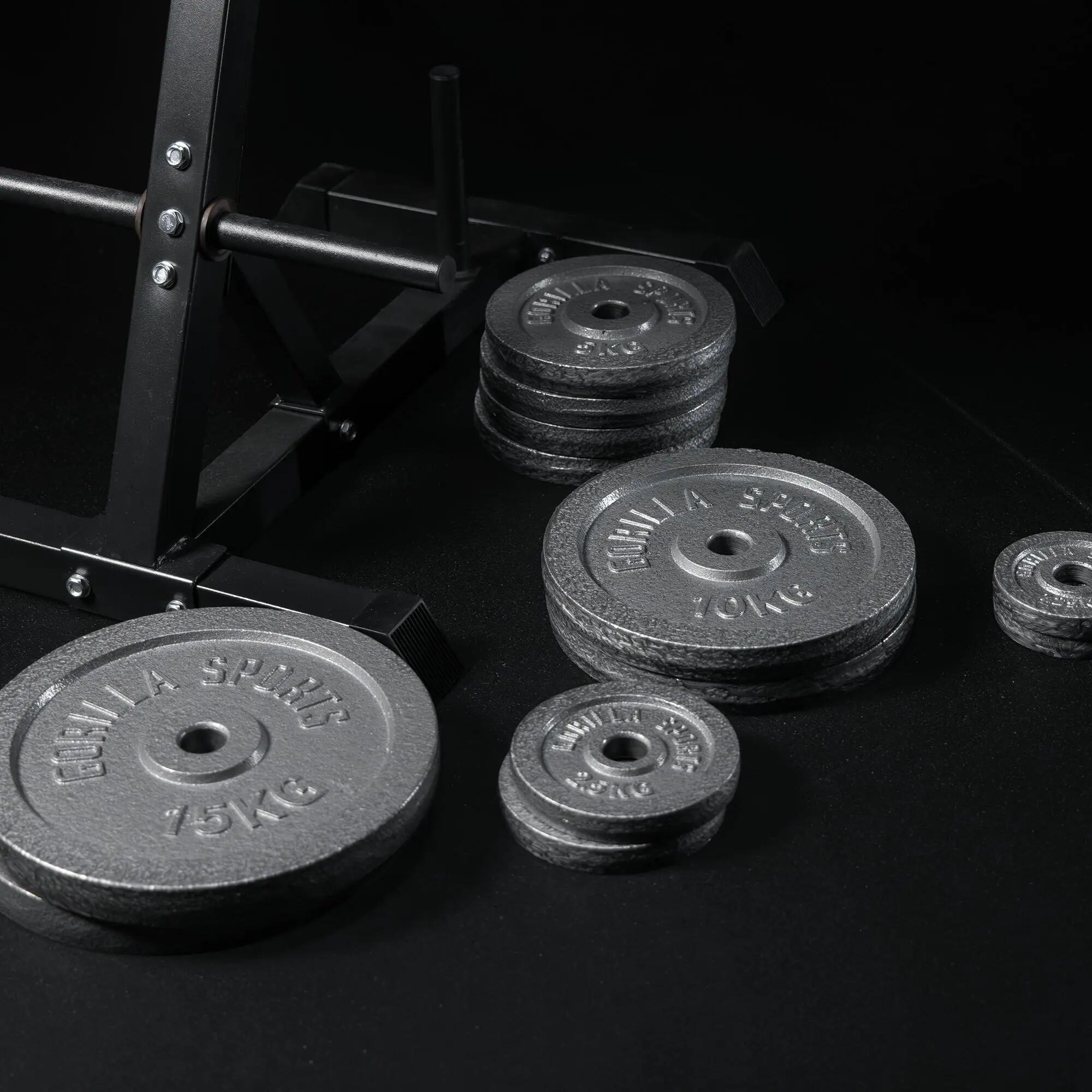PACK RACK DE RANGEMENT ET POIDS EN FONTE | DIAMETRE 31 MM | MUSCULATION 5/9