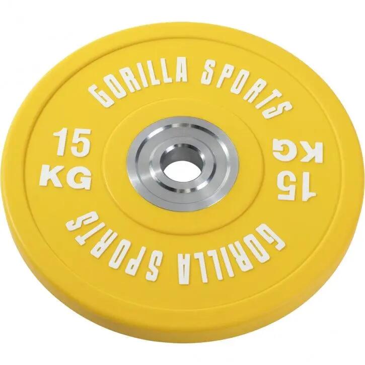 Gorilla Sports zátěžový kotouč, pogumovaný, 15 kg 12/13