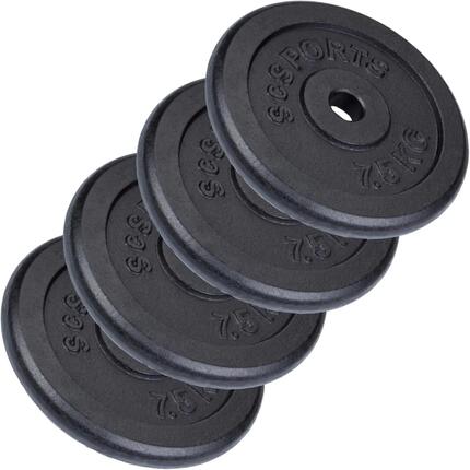 Hantelscheiben 30/31 mm Gusseisen 30 KG (4 x 7.5 KG)