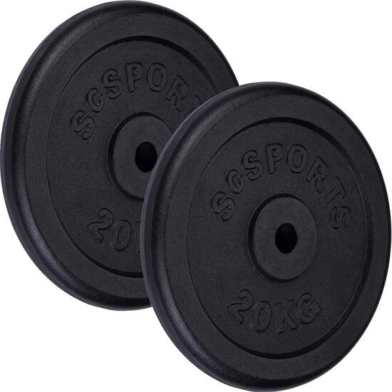 Disque musculation fonte 2x20kg