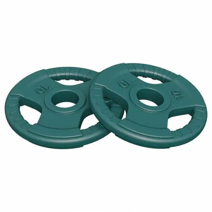 Disques olympiques Gorilla Sports 30 kg (fonte, caoutchouc, poignées) 6/15