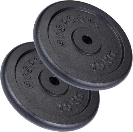 Hantelscheiben 30/31 mm Gusseisen 30 KG (2 x 15 KG)