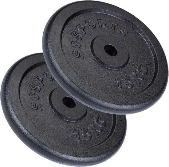 Hantelscheiben 30/31 mm Gusseisen 30 KG (2 x 15 KG)