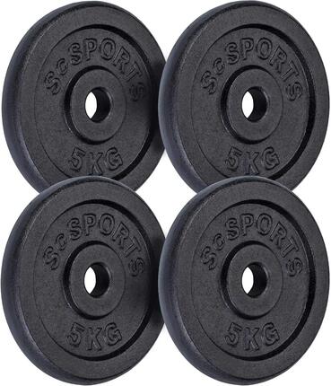 Hantelscheiben Gusseisen 30/31 mm 20 KG (4 x 5 KG)