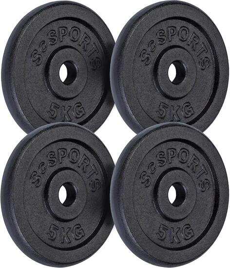 Hantelscheiben Gusseisen 30/31 mm 20 KG (4 x 5 KG)