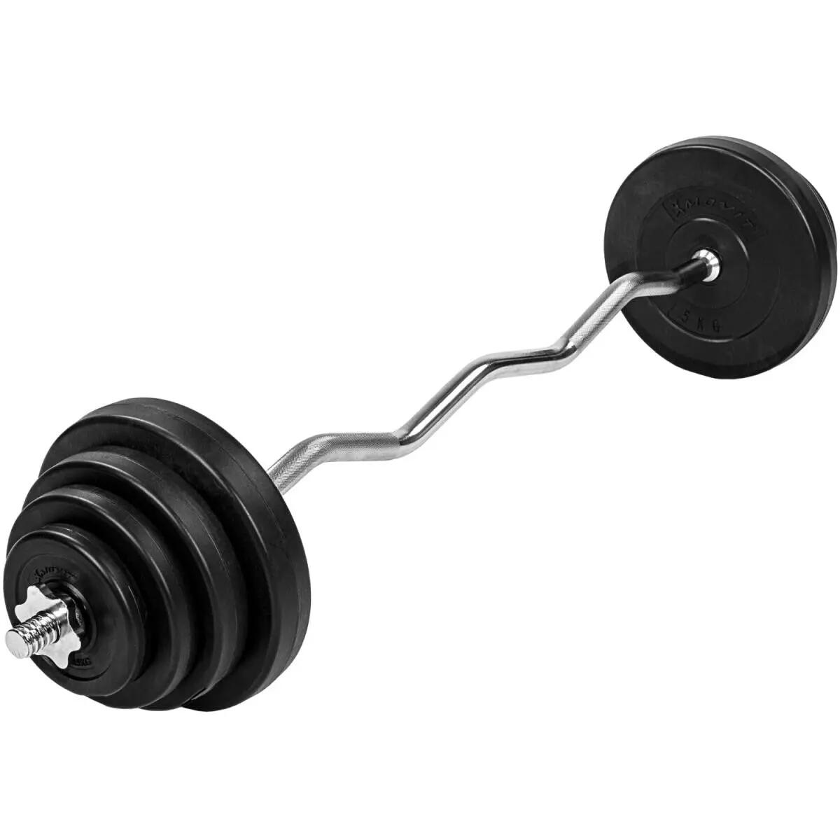 Set haltera, cu bara SZ de 120cm si discuri din ciment de 35 KG MOVIT 2/7