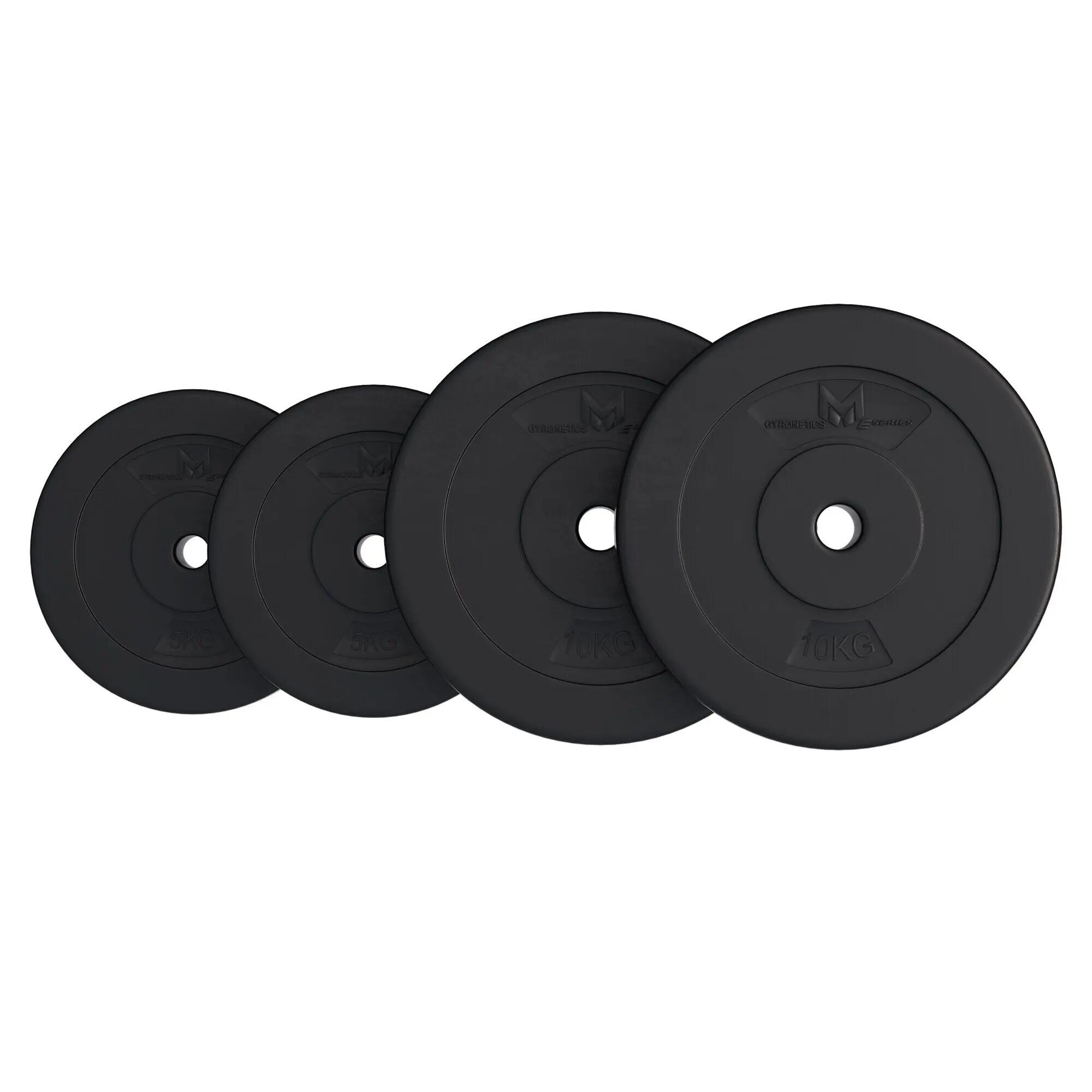 LOT DE DISQUES EN PLASTIQUE 30KG | 2X5KG ET 2X10KG | 26MM 1/6