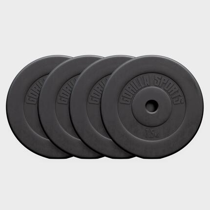 Zestaw obciążeń do treningu winylowych Gorilla Sports 30kg - 4x2,5kg, 4x5kg