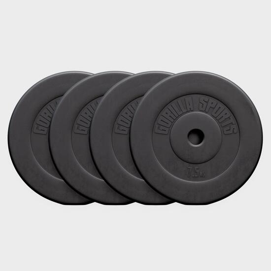 Zestaw obciążeń do treningu winylowych Gorilla Sports 30kg - 4x2,5kg, 4x5kg