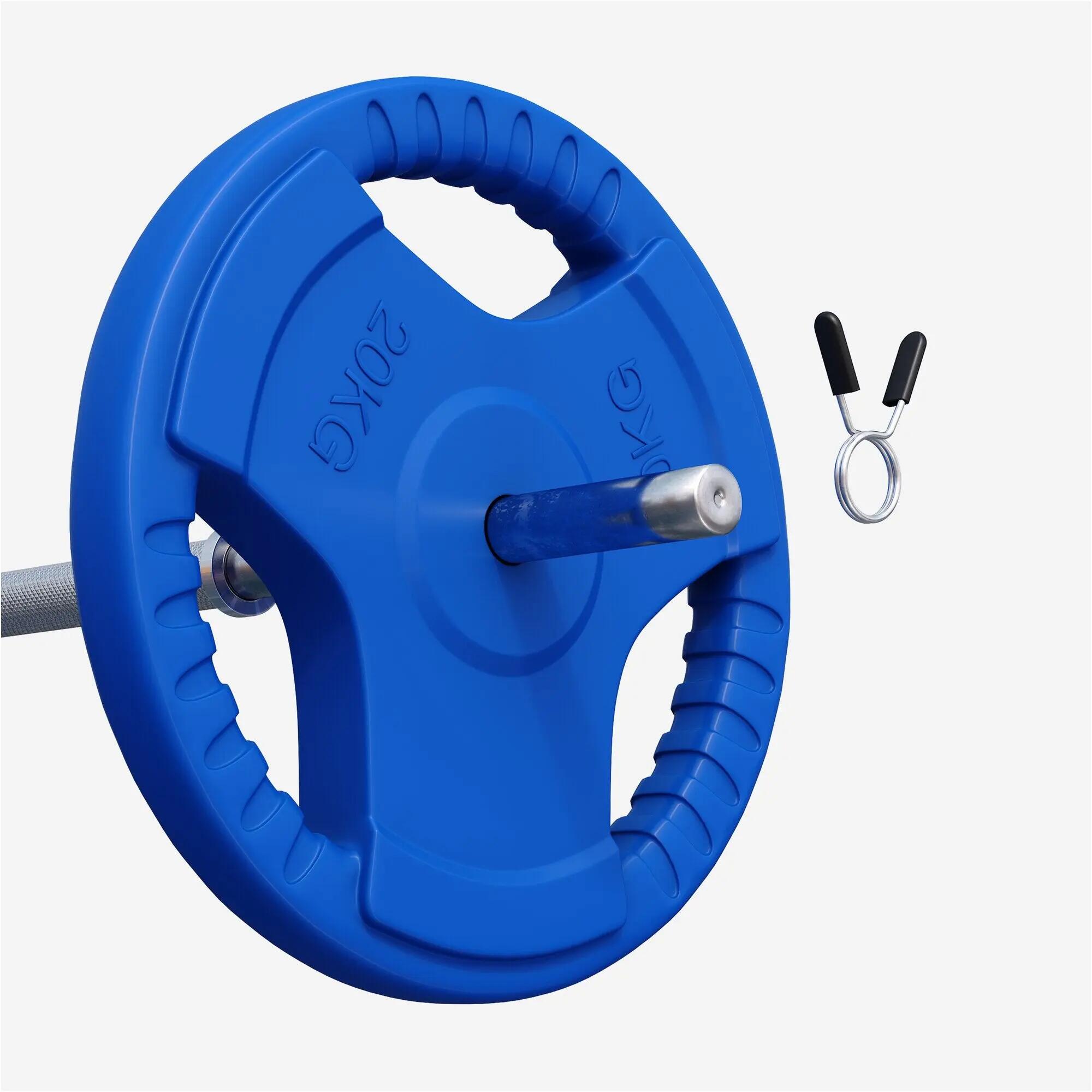 Gorilla Sports litinový pogumovaný činkový kotouč 20 kg 4/8