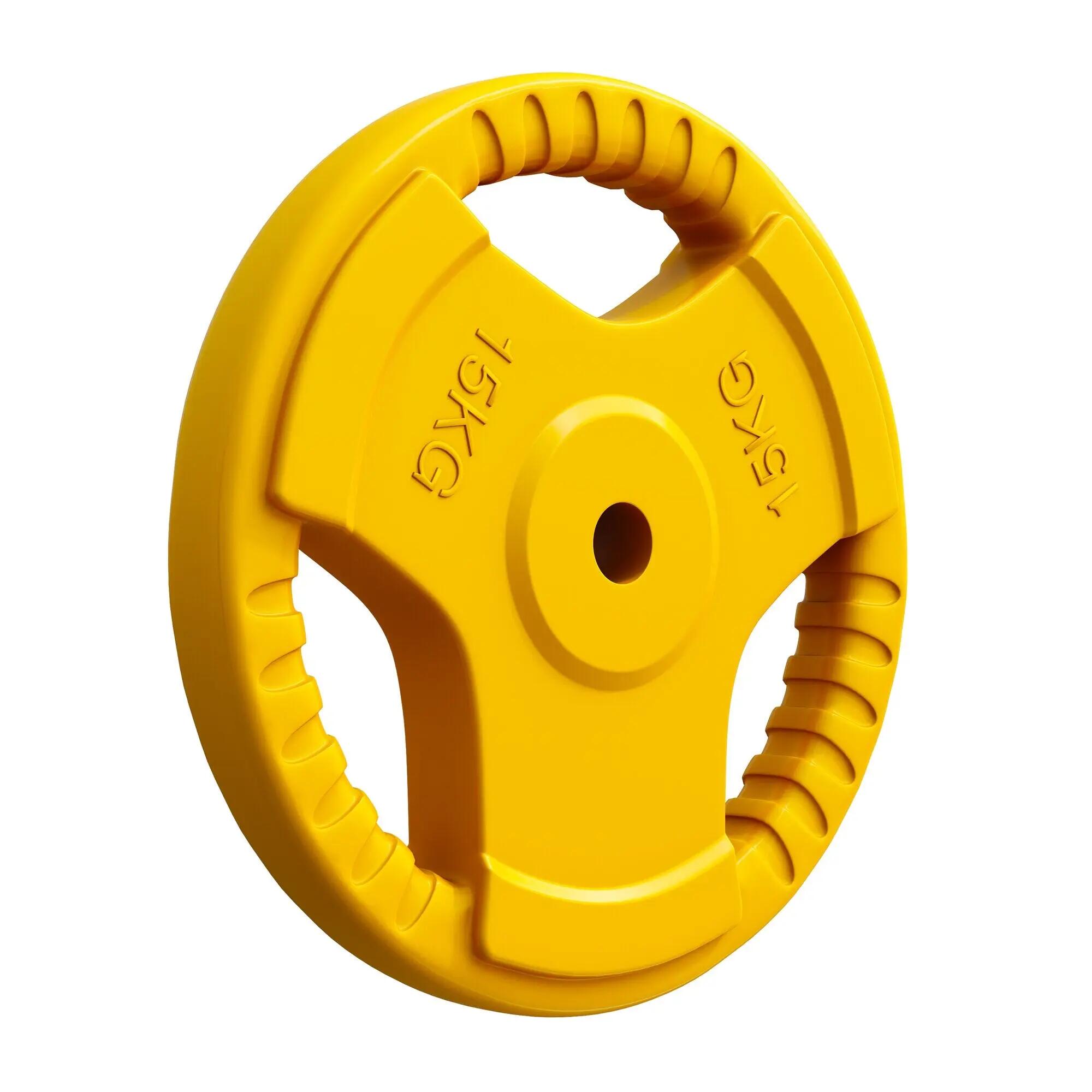 Discuri Cauciucate , Discuri din fier cauciucat cu maner 1,25-25Kg 30/31m