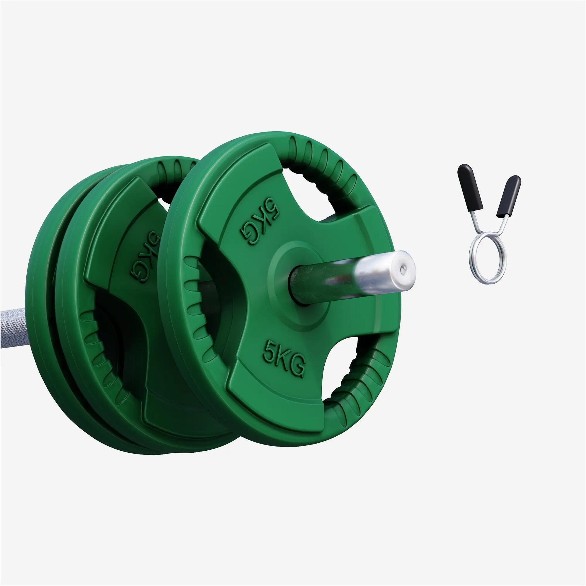 Zestaw 6x 5 kg gumowane obciążenia żeliwne 30mm GRIP 5/9