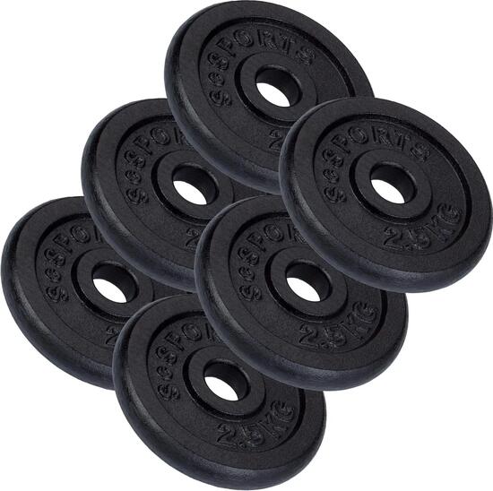 Disques de musculation en fonte 6x2.5kg